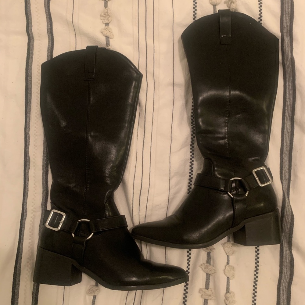 Tall black boots